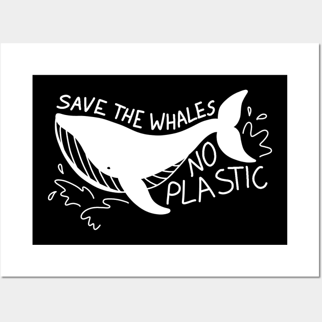 Save The Whales Wall Art by valentinahramov